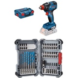 Bosch Professional Akku Drehschlagschrauber GDX 18V-200 (ohne Akkus und Ladegerät, in L-BOXX 136) + 35tlg. MultiConstruction Bohrer- und Impact Control Schrauberbit-Set (Pick & Click, HEX-9, Zubehör)