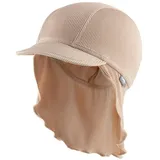 Sterntaler Bademütze mit Nackenschutz Rippe in beige | Gr.: 51 cm