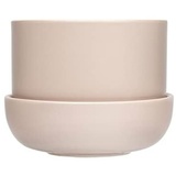 Iittala Nappula Blumentopf mit Untertasse aus Keramik in der Farbe Beige, Maße: 17cm x 17cm x 13cm, 1059790