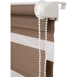 K-HOME Doppelrollo Andorra 60 x 150 cm Mokka/braun