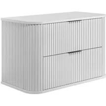 Rodan Waschbeckenunterschrank 2 Schubladen 80 x 51 cm Weiß