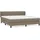 vidaXL Boxspringbett mit Matratze Taupe 180x200 cm Stoff