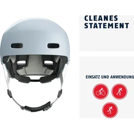ABUS Fahrradhelm XOXO - Cityhelm im Skater-Look - Helm für Skateboard, Fahrrad, cooter - mit optimiertem Kinnpolster - für Jugendliche und Erwach... - Blau
