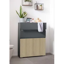 Home Affaire Wisla Midischrank 76 x 98 x 35 cm Schwarz/Grau
