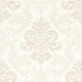 Rasch Textil Rasch Tapete 278514 - Creme-weiße Tapete mit geschwungenen Ornamenten im Barock-Stil - 10,05m x 0,53m (LxB)