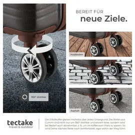Tectake Madison 4-Rollen 76 cm / 90 l grau/silber