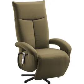sit&more TV-Sessel Amica Kunstleder 74 x 112 x 82 cm Grün mit Kopfteilverstellung & Drehfunktion