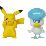 Jazwares Pokémon Gen IX Battle Figure Pack Minifiguren 2er-Pack Pikachu & Kwaks 5 cm