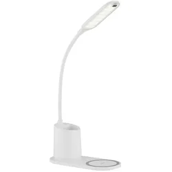 Tischlampe Schreibtisch Leuchte dimmbar LED Wireless Charger Flexo 3W weiß H45cm