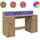 vidaXL LED-Schreibtisch Artisan-Eiche 140x55x91 Holzwerkstoff
