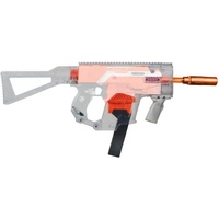 Worker - Kriss Vector Mod Upgrade Body Kit - Orange Muzzle - für NERF N-Strike Elite Stryfe - Transparent - Dartblaster Modding - Blaster-Tuning & Zubehör