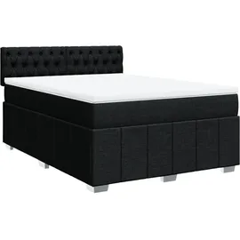 vidaXL Boxspringbett 160 x 200 cm Schwarz