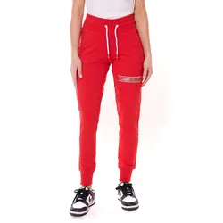 DELMAO Damen Jogging-Hose stylische Baumwoll-Hose 28593859 Rot