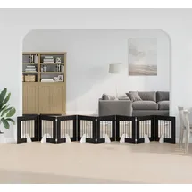 vidaXL Hundetor mit Ständern 8 pcs Schwarze Eiche 60 cm