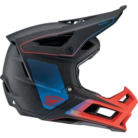 100% Aircraft 2 Steel Blue/Neon Red Downhill Helm (Black/Red/Blue,L (58-61))