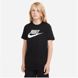 Nike Sportswear Baumwoll­T-Shirt Kinder Black/Light Smoke Grey/Light Smoke Grey XS