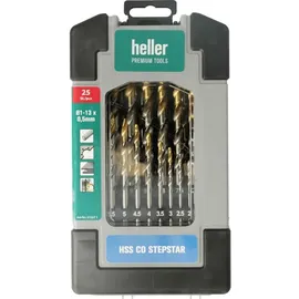 Heller Tools GmbH Metallbohrer-Set DIN 338 Stepstar 1-13 mm 25-tlg.