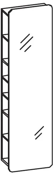 Artiqua 400 Hochschrank, Sangallo Grau quer, 400-HST-1-45-L-432 400-HST-1-45-L-432
