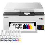 Canon MAXIFY GX1051 Tintenstrahldrucker 3-in-1 Multifunktionsdrucker MegaTank (Drucker, Scanner, Kopierer, WLAN, Cloud, Duplexdruck, 250 Blatt Kassette, Tintentank) Enthält 6 x Tintenflaschen