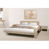 Casamia Holzbett Zirbenholzbett Zirbenbett Balkenbett Bett Mia 1 Zirbe massiv beige 230 cm x 232 cm x 90 cm