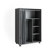 Vicco Doros Garderobenschrank 100 x 50 x 146,6 cm grau
