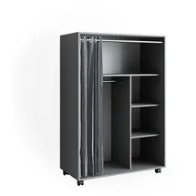 Vicco Doros Garderobenschrank 100 x 50 x 146,6 cm grau