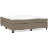 vidaXL Boxspringbett mit Matratze Taupe 180x200 cm Stoff