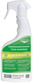 AERON® Toiletten-Sprühneutralisator, Green-Flower, Biologischer Luftreiniger zur schnellen Beseitigung von unangenehmen Gerüchen, 0,75 Liter - Sprühflasche