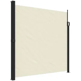 vidaXL Seitenmarkise 200 x 500 cm Creme Polyester