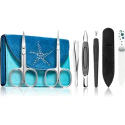 DuKaS Premium Line Solingen 216 Maniküre-Set + Etui Blue-Turquoise