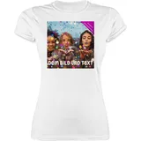 Shirt Damen - Foto eigenem - Fotogeschenk I Geschenk Bild personalisiert I Geschenk mit Bild I Custom Photo - XL - Weiß - selber Bedruckte t-Shirts muttertagsgeschenk Tshirt selbst drucken Druck - XL