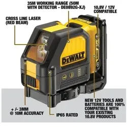 DEWALT Linienlaser, rot, 10,8V/2Ah