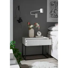 Möbel Boss Nachtschrank MARLE 60 x 52 x 38,5 cm Schwarz/Weiß