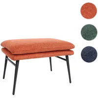 Mendler Hocker HWC-L62 Stoff 38 x 56 x 40 cm Terracotta-braun
