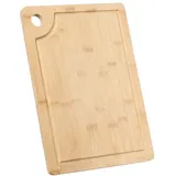 GAUMENKICK Schneidebrett mit Saftrille 33x23cm Bambus Servierbrett Tranchierbrett