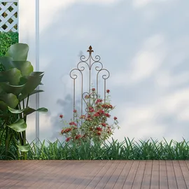 Relaxdays Rankgitter 116 x 35 cm Braun