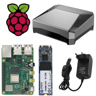 Raspberry Pi 4 4GB Argon ONE M.2 128GB SSD Raspian Bookworm komplett