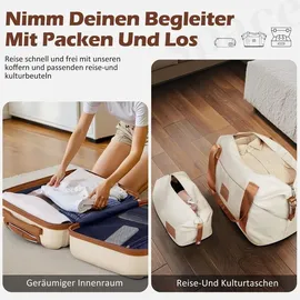 luxuskollektion Hartschalen Koffer-Set 3-tlg. blau/braun