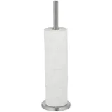 Relaxdays Toilettenpapier Aufbewahrung, 5 Rollen Klopapier, stehend, Metall, Ersatzrollenhalter HxD: 55 x 15 cm, silber