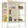 Tectake Baker Metallvitrine 80 x 37 x 90,5 cm Creme/Metall