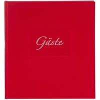 Goldbuch Fotoalbum, Gästebuch Seda, rot