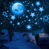 1049 Stück Leuchtsterne Selbstklebend Leuchtstern Wandsticker, Sterne & Mond Wandtattoo Kinderzimmer Jungen Mädchen, Sternenhimmel Aufkleber Schlafzimmer Deko