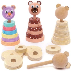 Teddybär Bastelset aus Holz  (pro Set 2) Basteln mit Holz