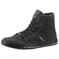 Mustang Shoes Sneaker »High-Top-Sneaker, Freizeitschuh«, High Top-Sneaker, Schnürschuh mit Label in der Laufsohle Mustang Shoes rauchblau-anthrazit (schwarz uni)