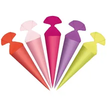 ROTH Uni-Tüten Mädchen 5er Sortiment 12 cm