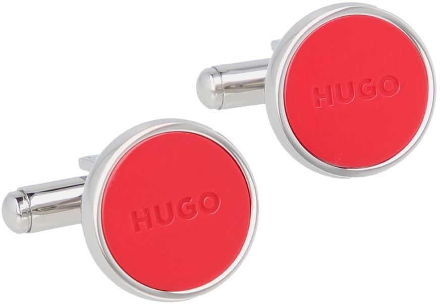 Hugo Boss E-Color1 Manschettenknöpfe Edelstahl 1.5 cm Herrenschmuck Rot Herren
