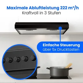 Bomann DU 7613 Unterbauhaube 60 cm Schwarz