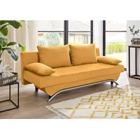 Jockenhöfer Schlafsofa GRUPPE Nancy 190x81x81 cm Luxus-Microfaser flauschig gelb/curry gelb/curry gelb
