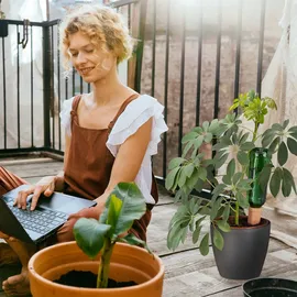 Relaxdays Tonspitzen Bewässerung 4er Set Gießhilfe für 1,5 l PET Flaschen HBT 15 x 5,5 x 5 cm terracotta