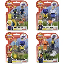 Simba 109252515 - Feuerwehrmann Sam Figuren Doppelpack IV, 4-fach sortiert